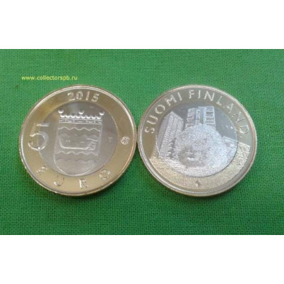 Монета 5 евро 2015 г. Финляндия. "Ёж".